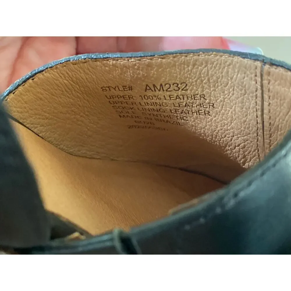 Madewell Jess slingback mules 2” heel black leather 6.5
